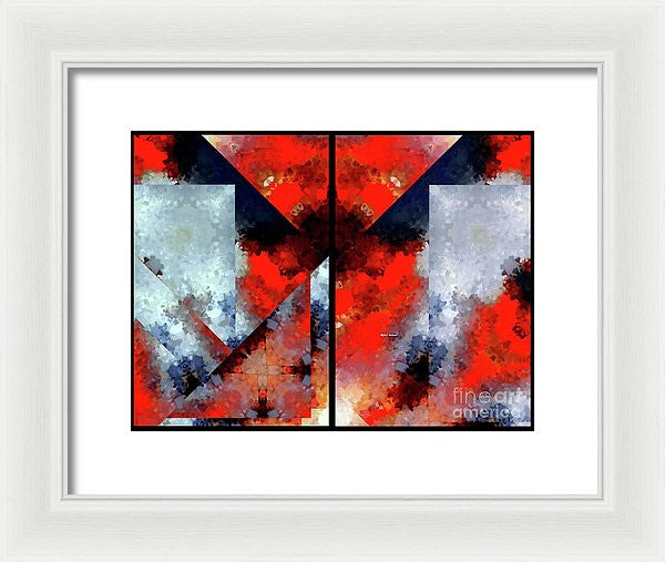 Framed Print - Abstract 475 476 Diptych