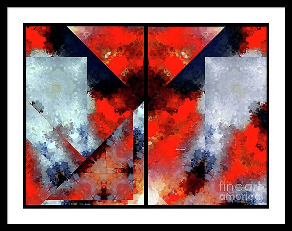 Framed Print - Abstract 475 476 Diptych