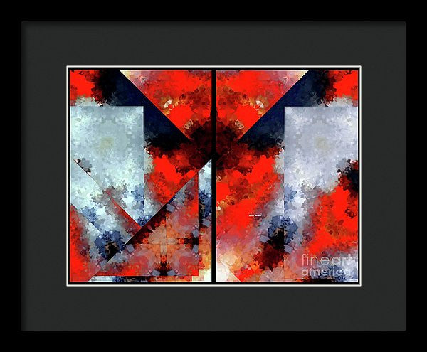 Framed Print - Abstract 475 476 Diptych