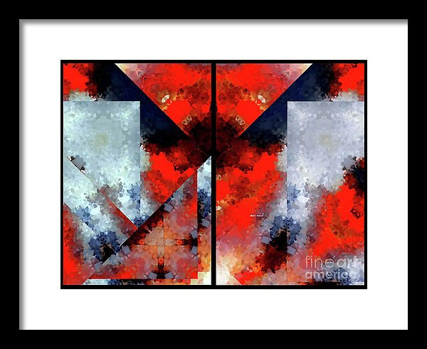 Framed Print - Abstract 475 476 Diptych