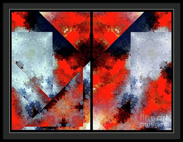 Framed Print - Abstract 475 476 Diptych