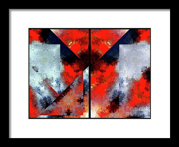 Framed Print - Abstract 475 476 Diptych