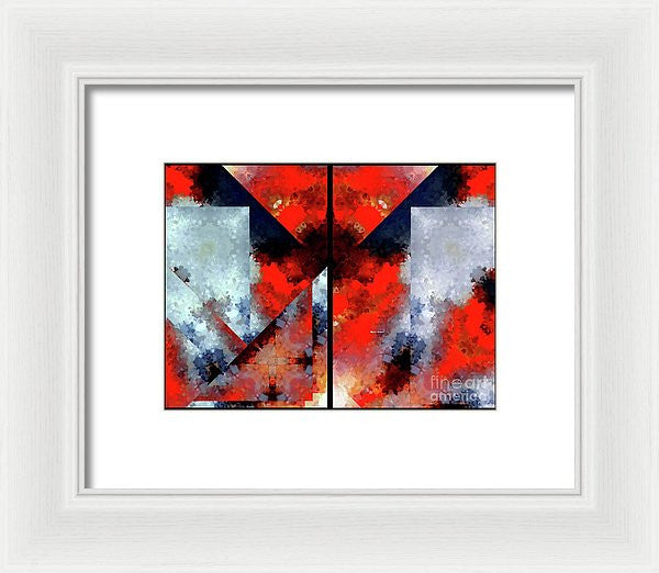 Framed Print - Abstract 475 476 Diptych