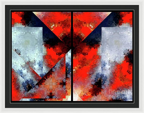 Framed Print - Abstract 475 476 Diptych