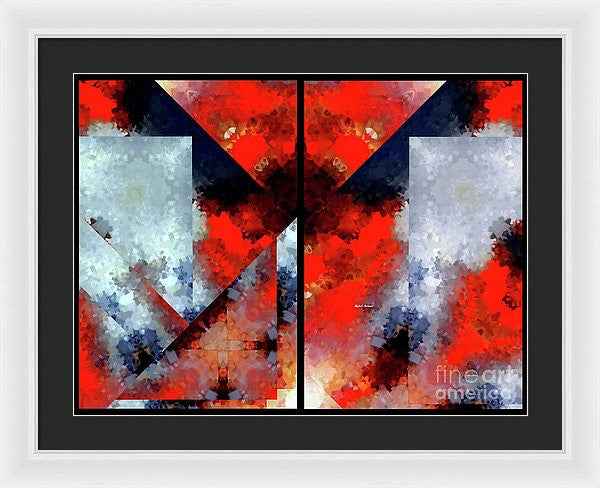 Framed Print - Abstract 475 476 Diptych