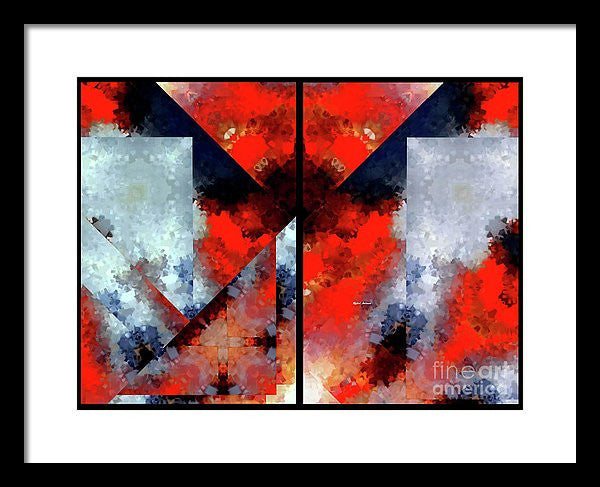 Framed Print - Abstract 475 476 Diptych