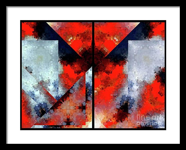 Framed Print - Abstract 475 476 Diptych