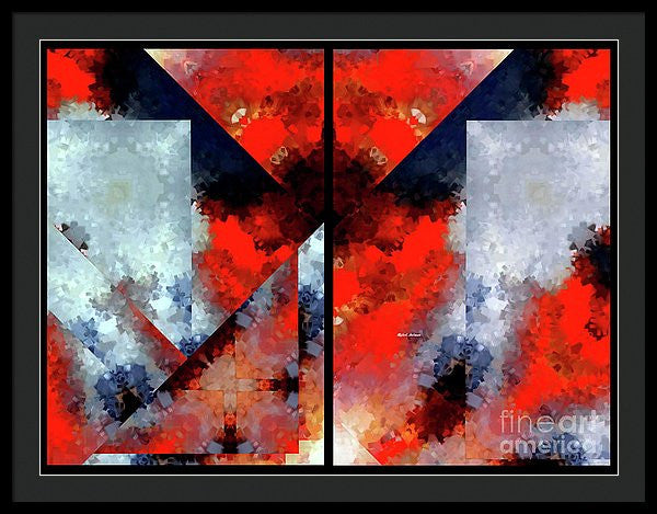 Framed Print - Abstract 475 476 Diptych