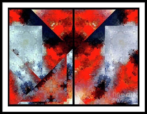 Framed Print - Abstract 475 476 Diptych