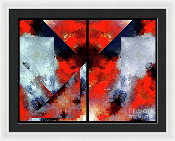 Framed Print - Abstract 475 476 Diptych