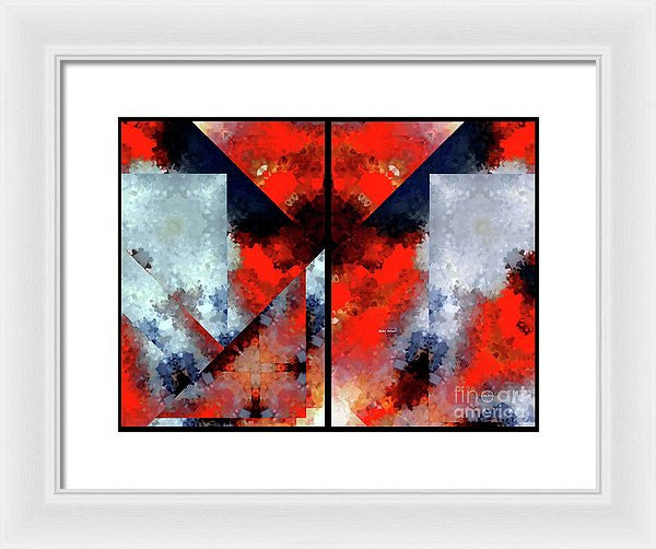 Framed Print - Abstract 475 476 Diptych