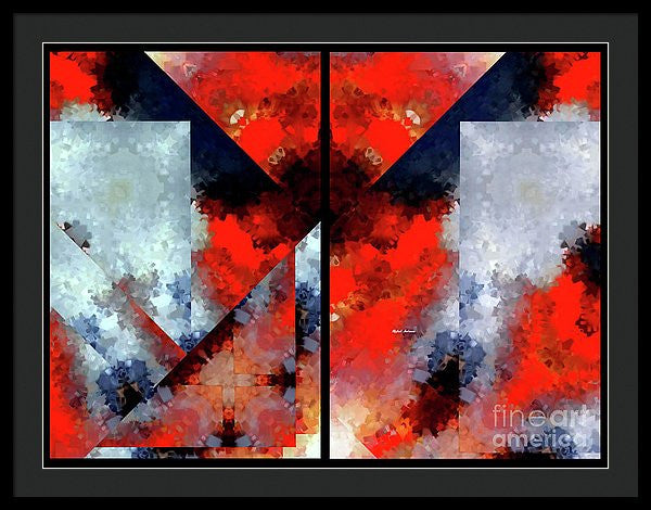 Framed Print - Abstract 475 476 Diptych