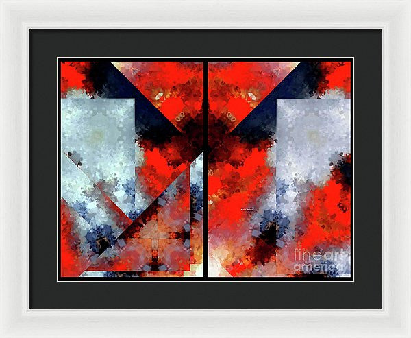 Framed Print - Abstract 475 476 Diptych