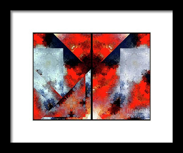 Framed Print - Abstract 475 476 Diptych