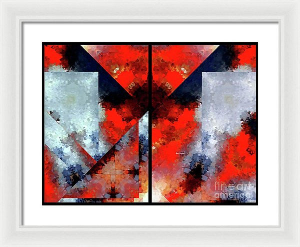 Framed Print - Abstract 475 476 Diptych