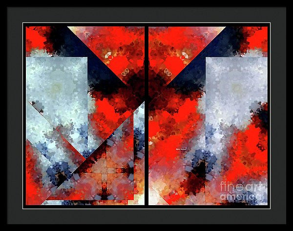 Framed Print - Abstract 475 476 Diptych