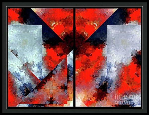 Framed Print - Abstract 475 476 Diptych