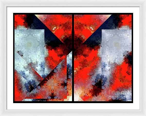 Framed Print - Abstract 475 476 Diptych