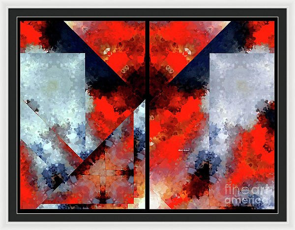 Framed Print - Abstract 475 476 Diptych