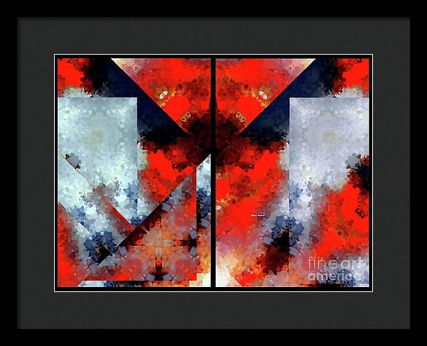 Framed Print - Abstract 475 476 Diptych