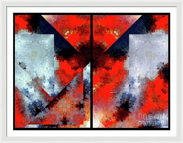 Framed Print - Abstract 475 476 Diptych