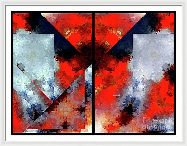 Framed Print - Abstract 475 476 Diptych