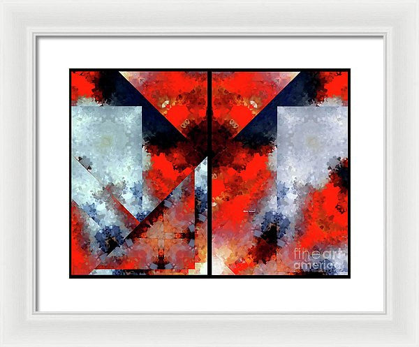 Framed Print - Abstract 475 476 Diptych