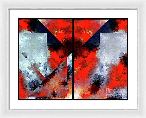 Framed Print - Abstract 475 476 Diptych