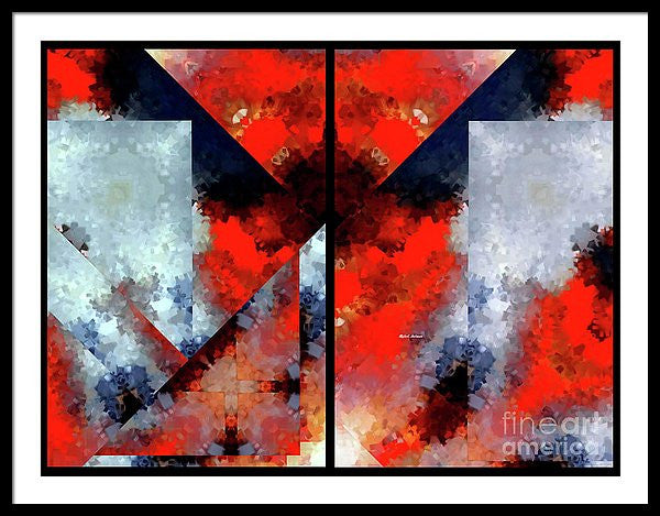 Framed Print - Abstract 475 476 Diptych