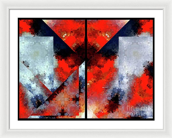 Framed Print - Abstract 475 476 Diptych