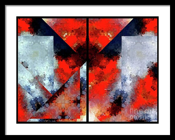 Framed Print - Abstract 475 476 Diptych