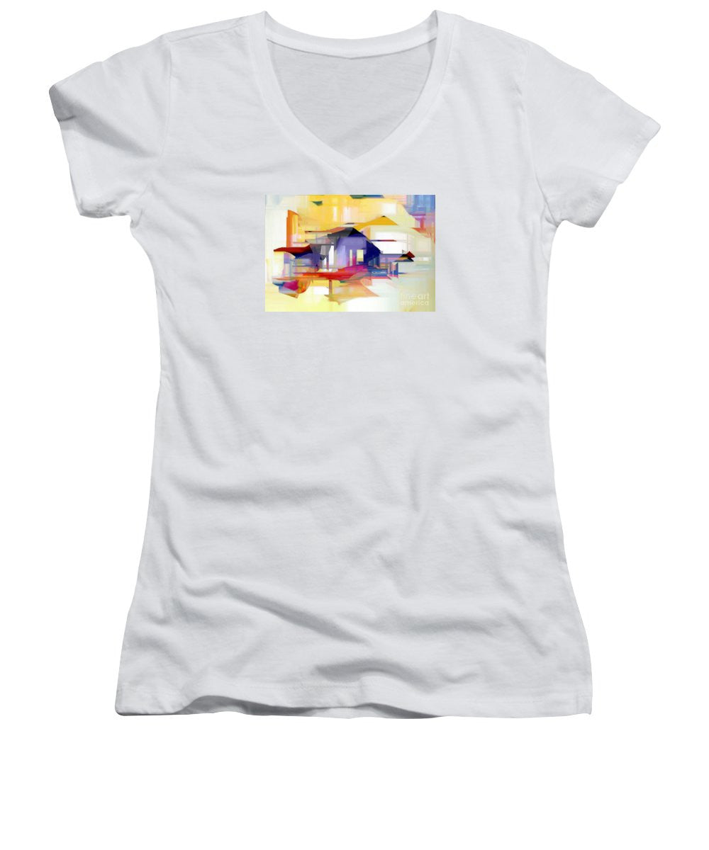 Women's V-Neck T-Shirt (Junior Cut) - Abstract 9207