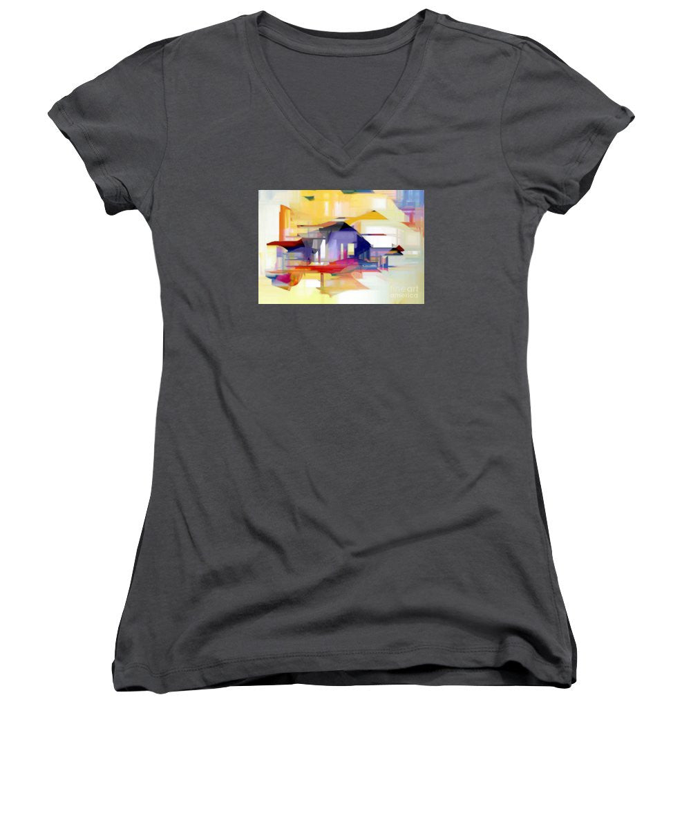 Women's V-Neck T-Shirt (Junior Cut) - Abstract 9207