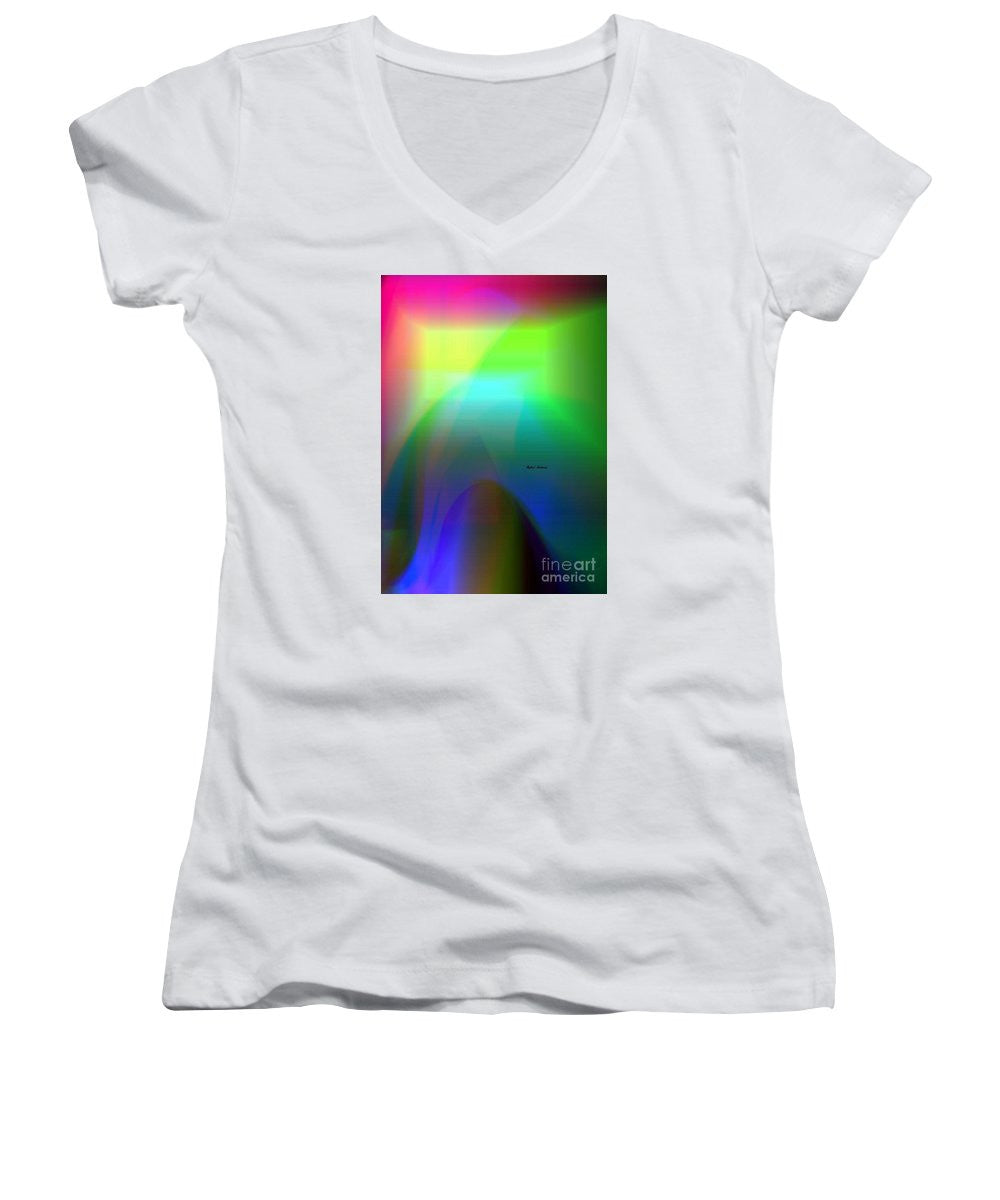 Women's V-Neck T-Shirt (Junior Cut) - Abstract 9412