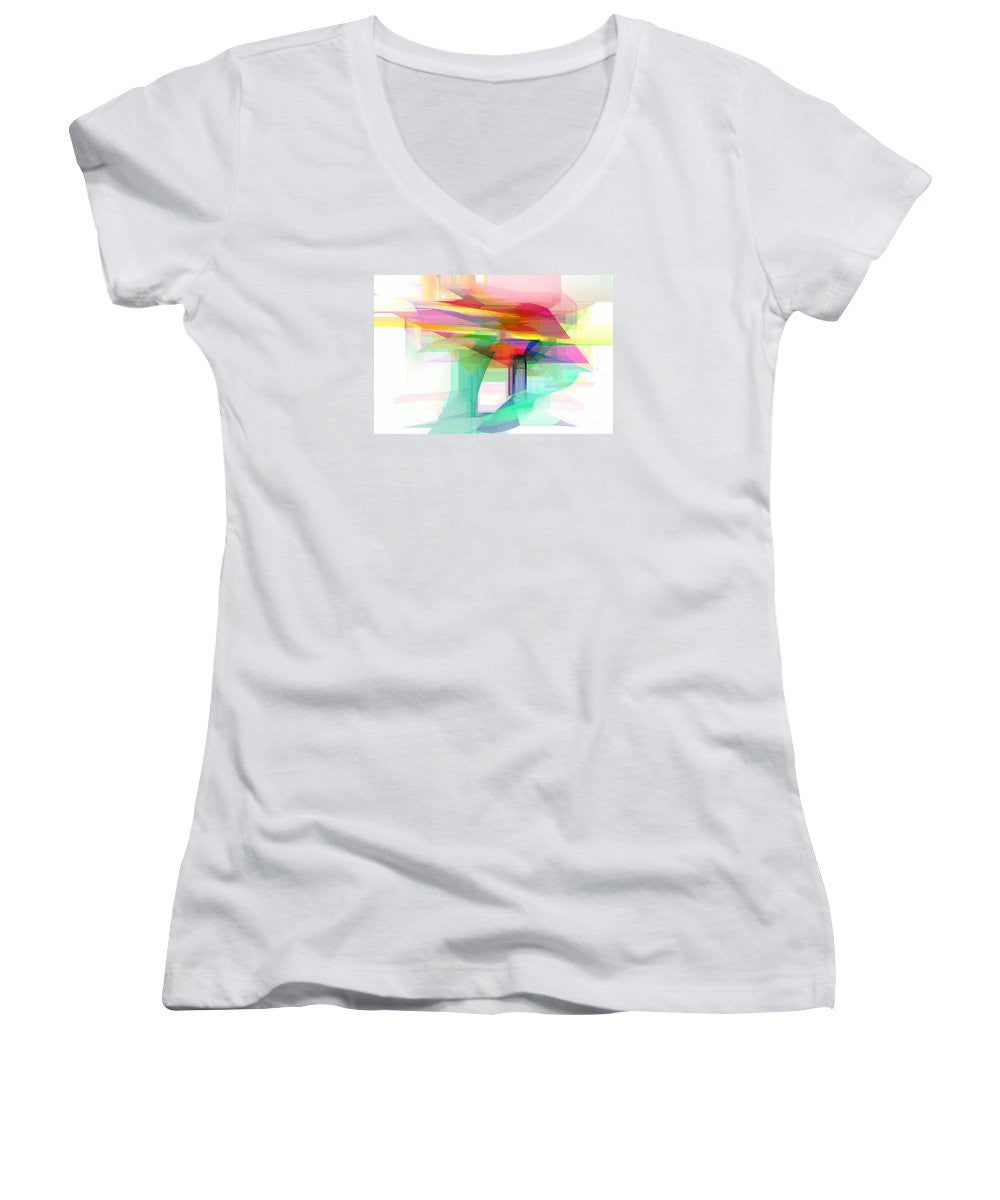 Women's V-Neck T-Shirt (Junior Cut) - Abstract 9504