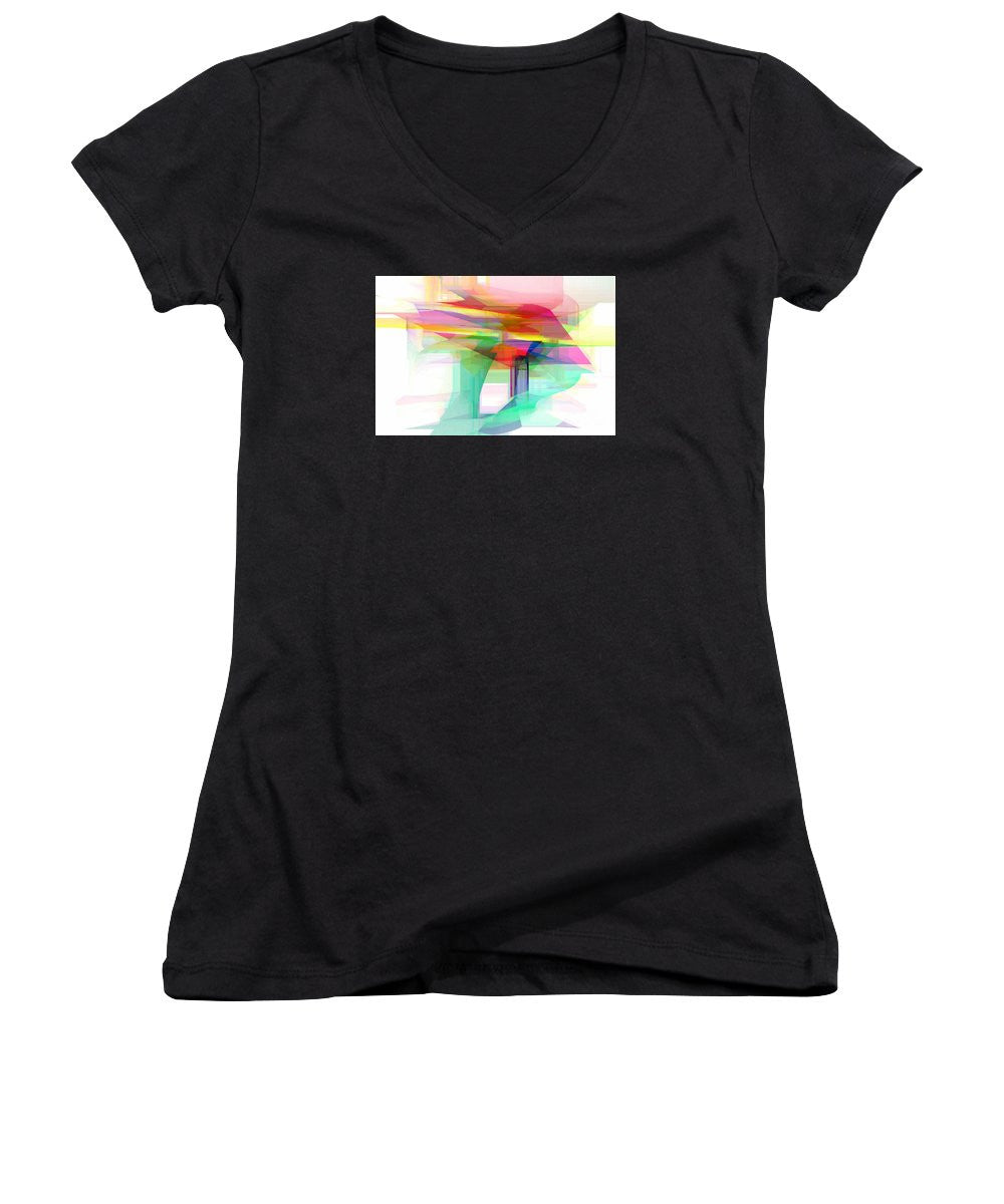Women's V-Neck T-Shirt (Junior Cut) - Abstract 9504