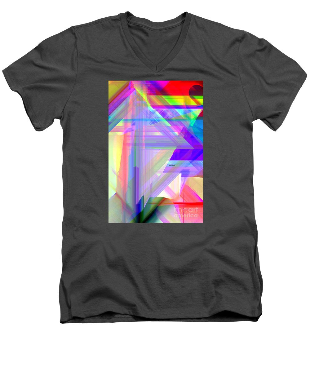 Men's V-Neck T-Shirt - Abstract 9585