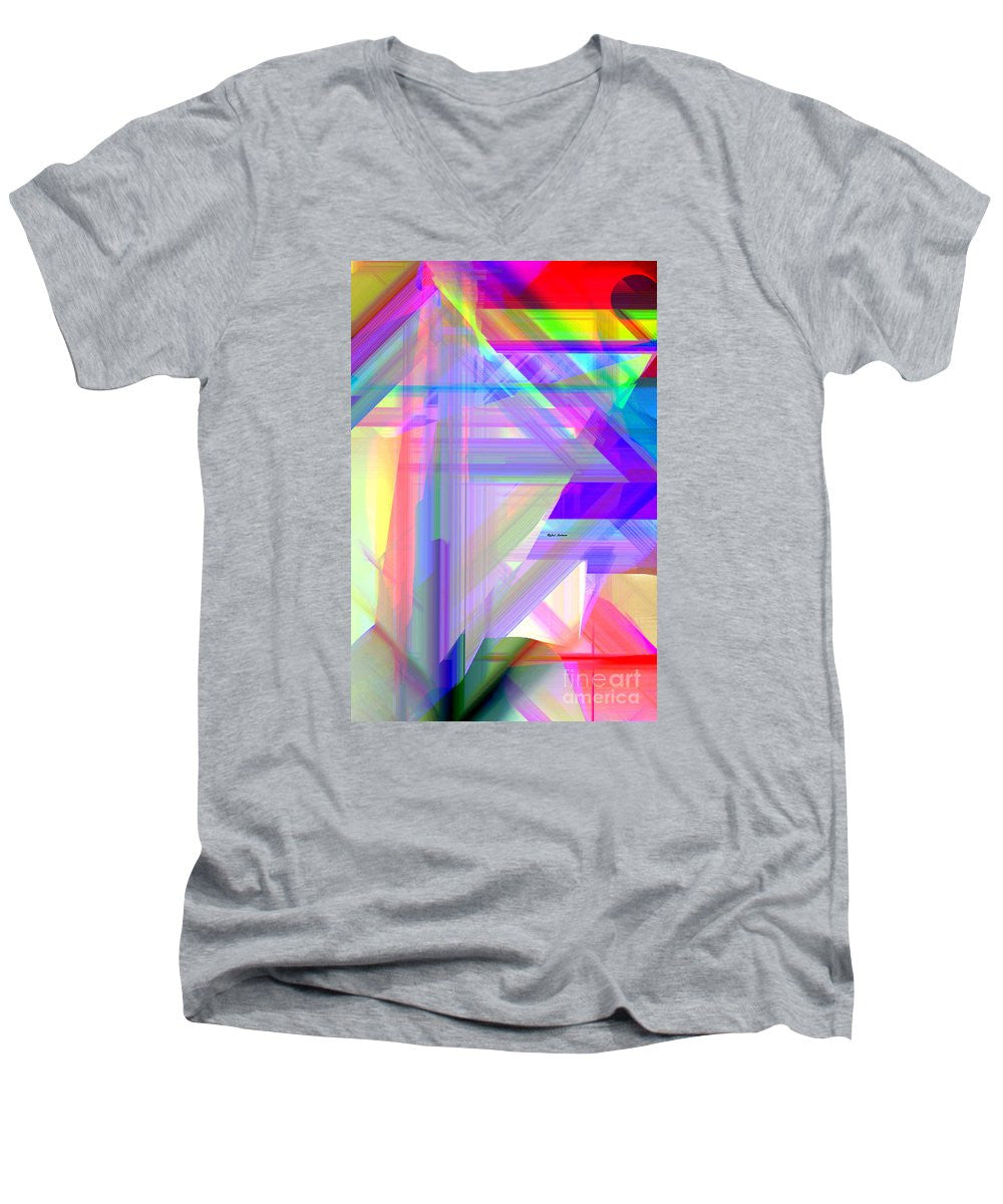 Men's V-Neck T-Shirt - Abstract 9585