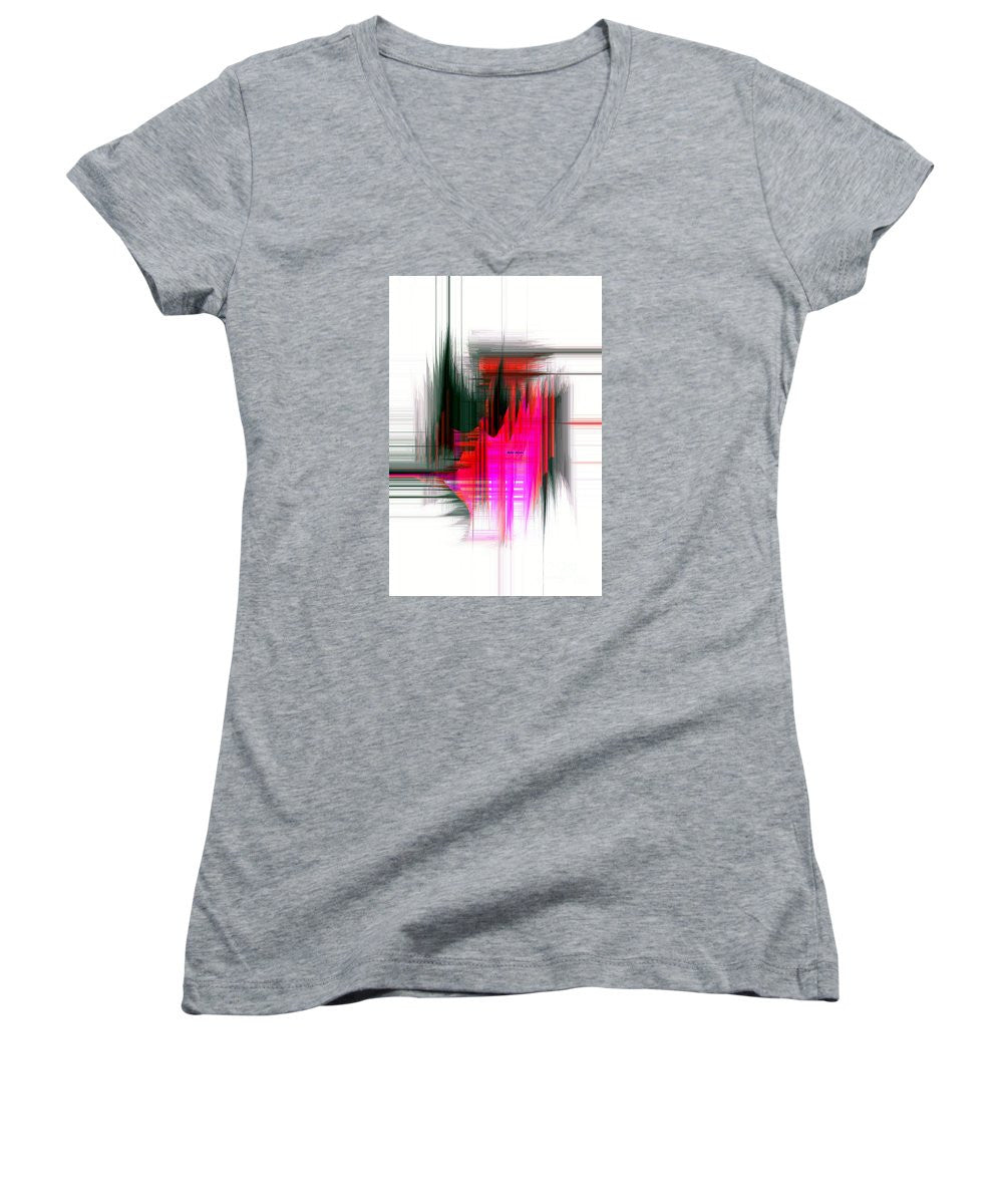 Women's V-Neck T-Shirt (Junior Cut) - Abstract 9596