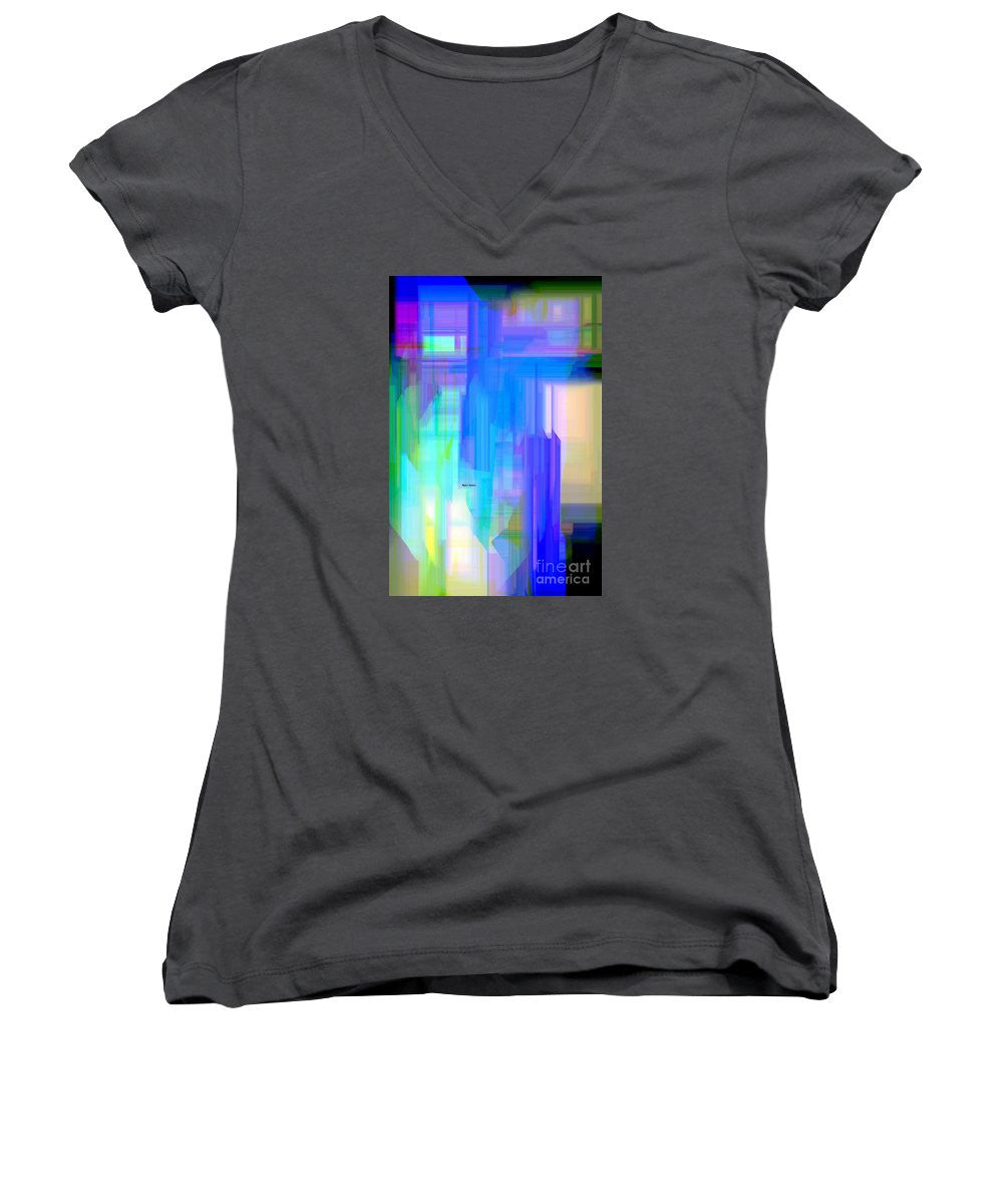 Women's V-Neck T-Shirt (Junior Cut) - Abstract 962