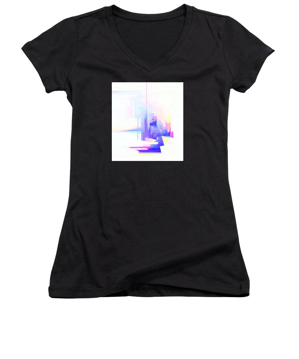 Women's V-Neck T-Shirt (Junior Cut) - Abstract 9628