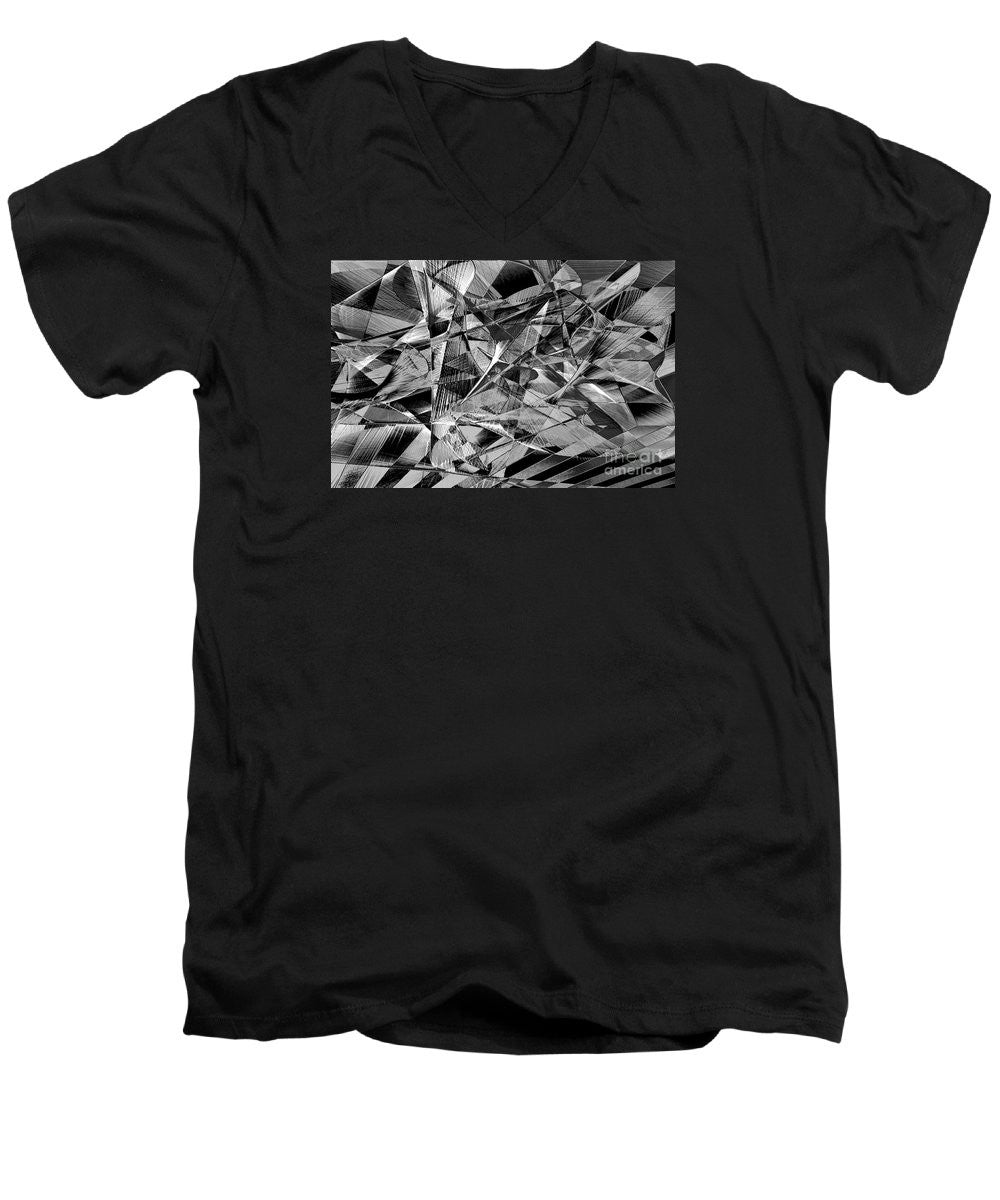 Men's V-Neck T-Shirt - Abstract 9637