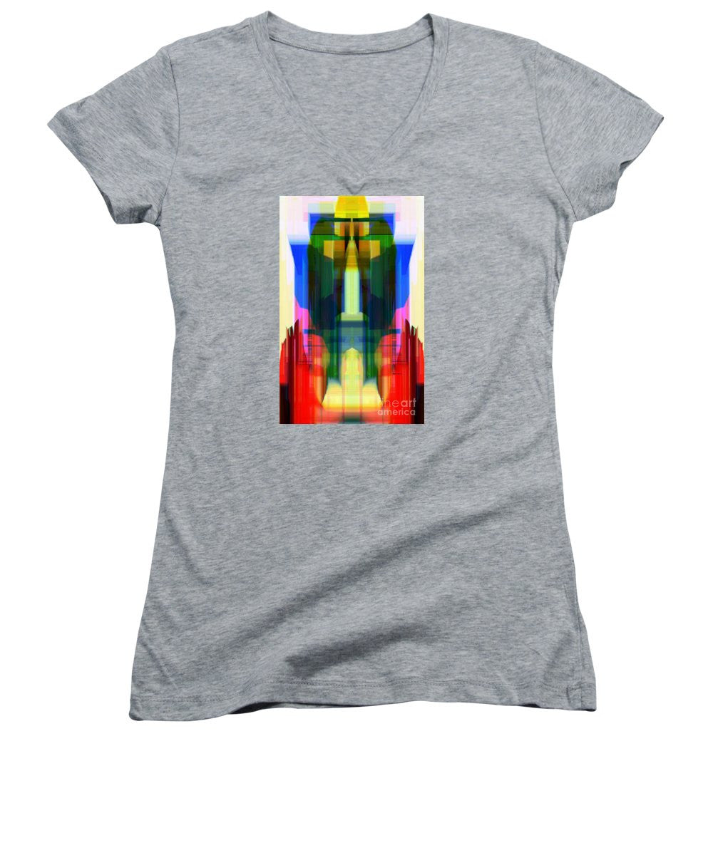 Women's V-Neck T-Shirt (Junior Cut) - Abstract 9739