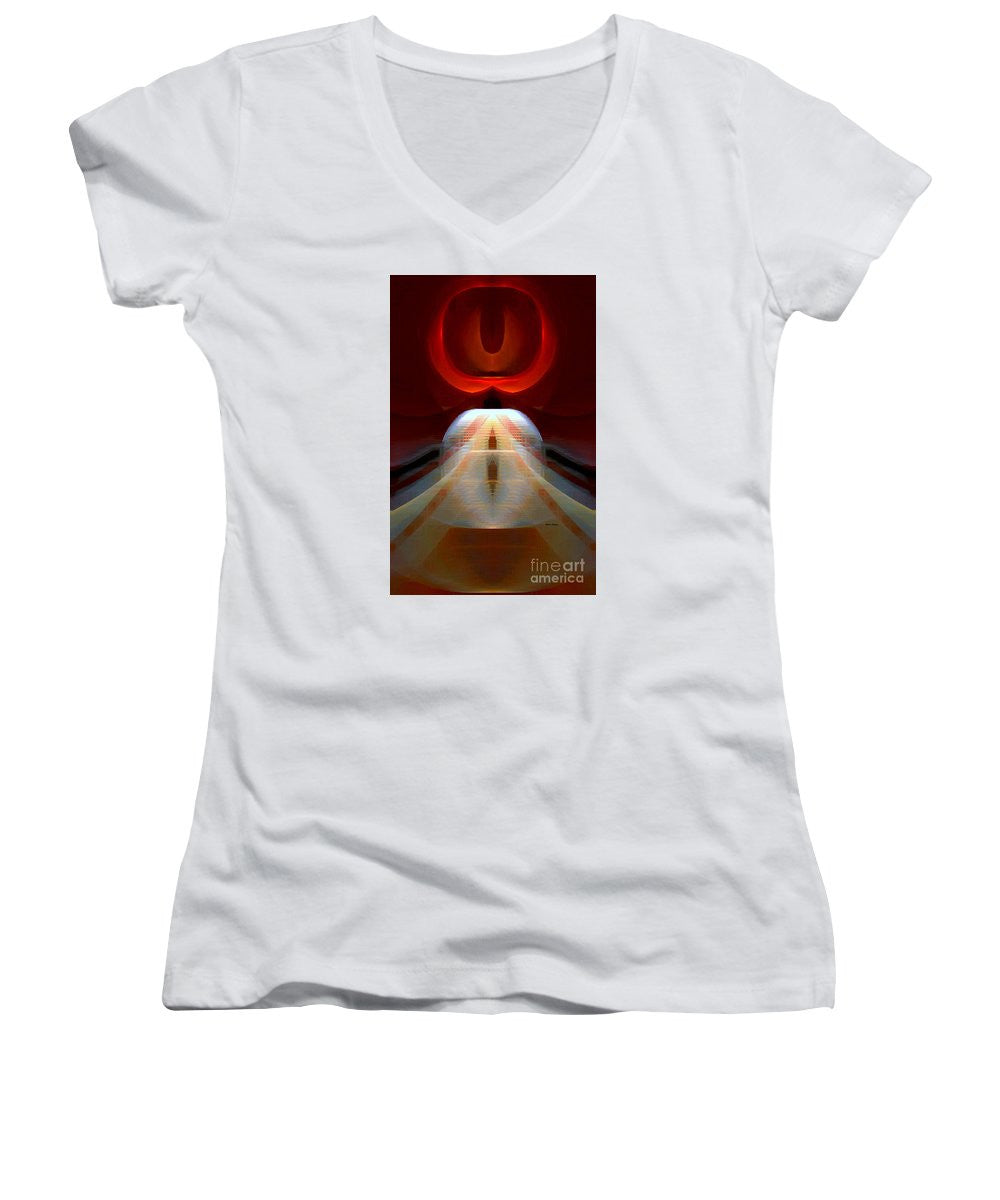 Women's V-Neck T-Shirt (Junior Cut) - Abstract 9741