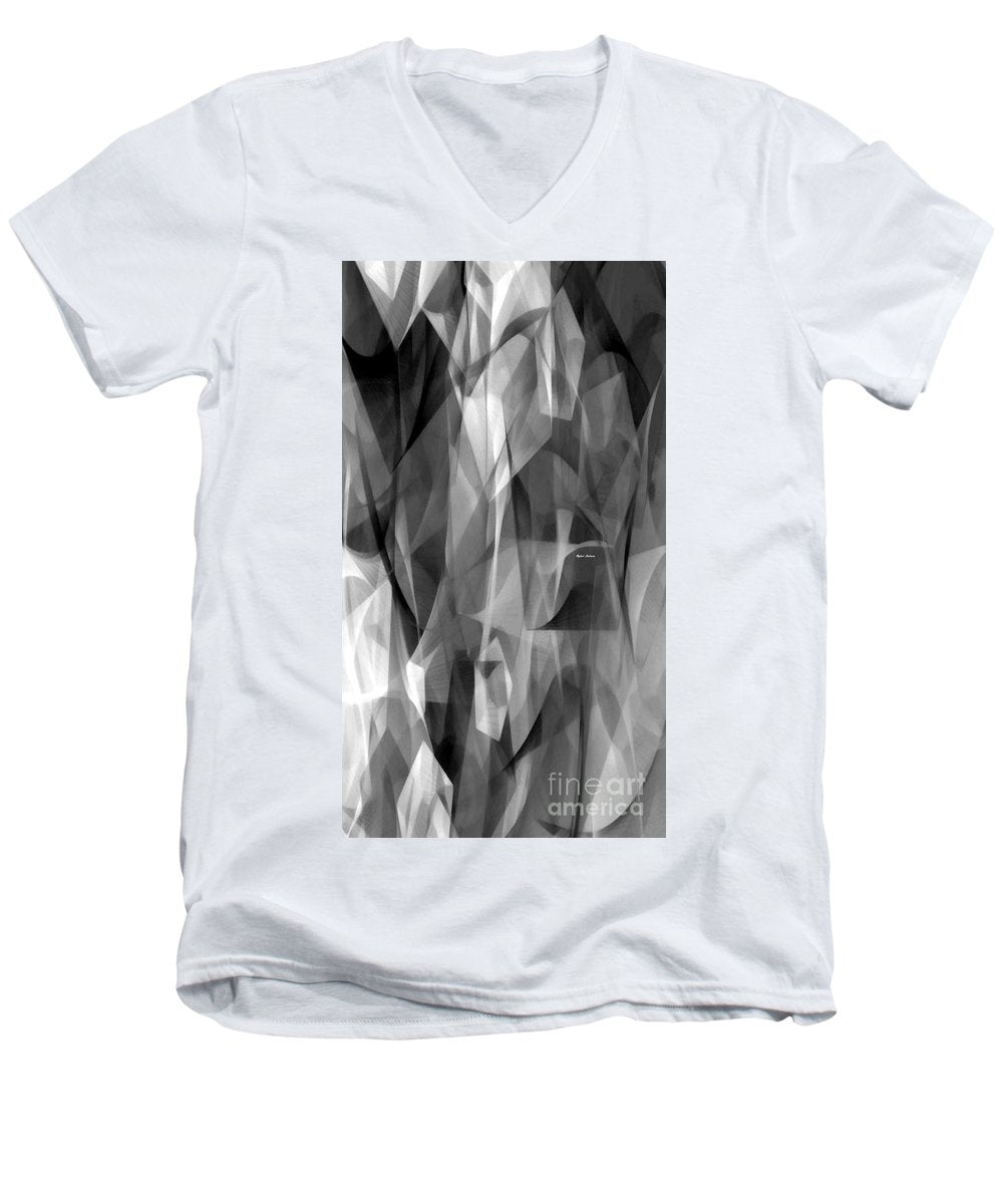 Abstract Black And White Symphony - Men's V-Neck T-Shirt