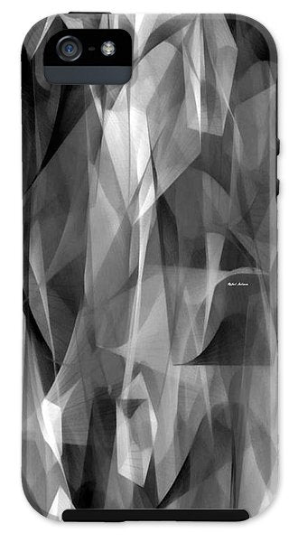 Abstract Black And White Symphony - Phone Case