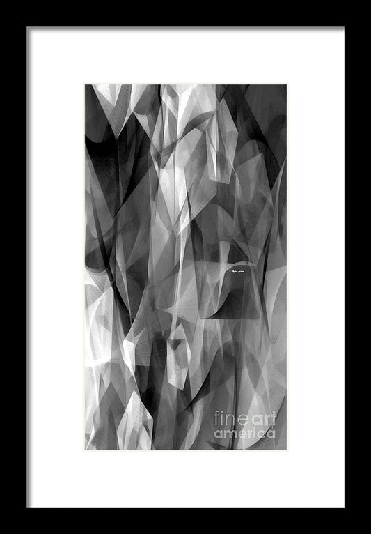 Abstract Black And White Symphony - Framed Print