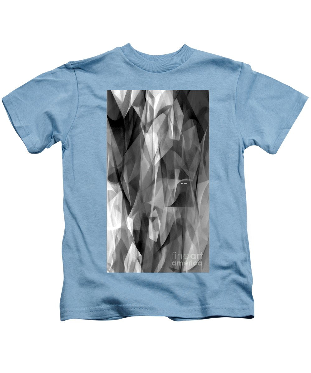 Abstract Black And White Symphony - Kids T-Shirt