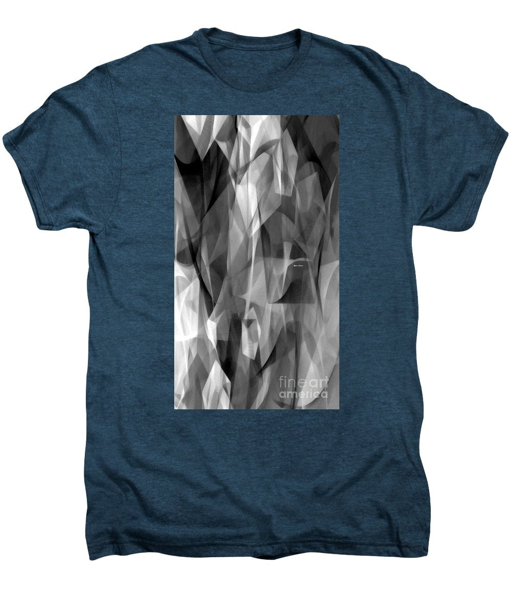 Abstract Black And White Symphony - Men's Premium T-Shirt