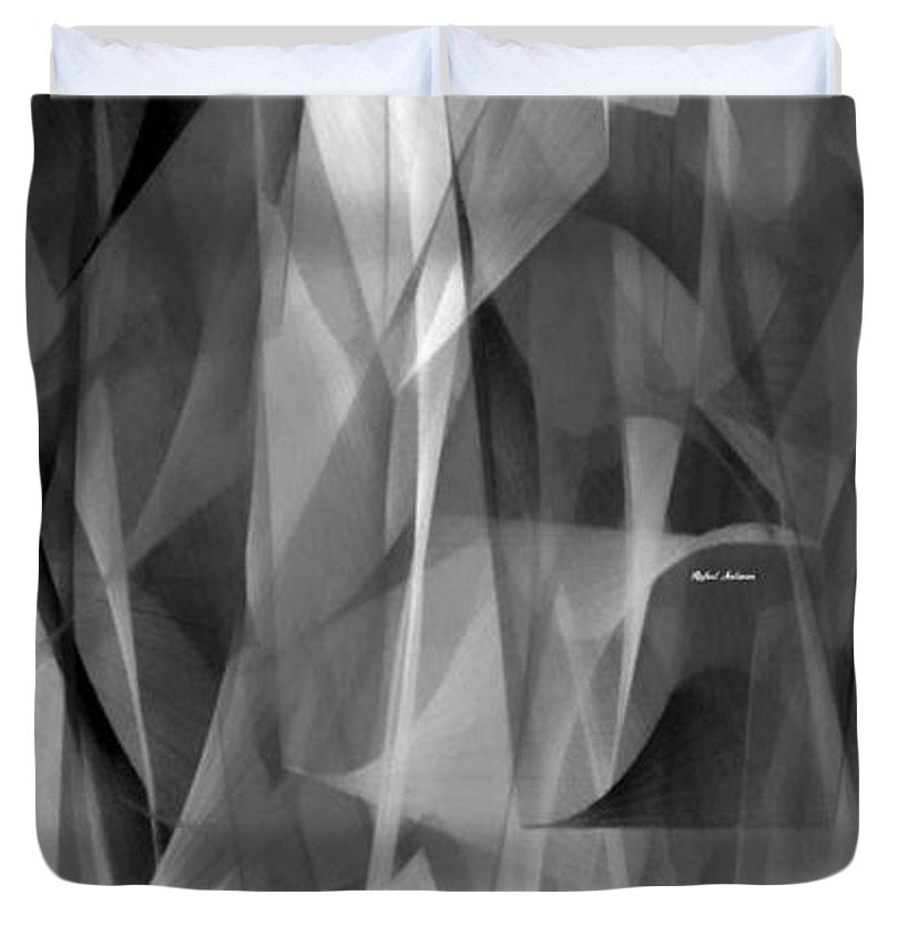 Abstract Black And White Symphony - Duvet Cover